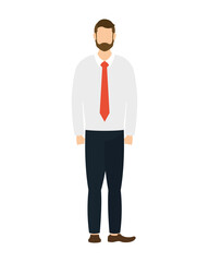 elegant businessman worker avatar character