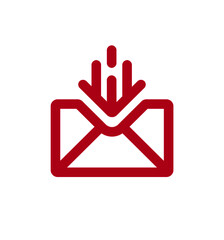 Fototapeta premium Vector inbox envelope icon. Fully editable stroke