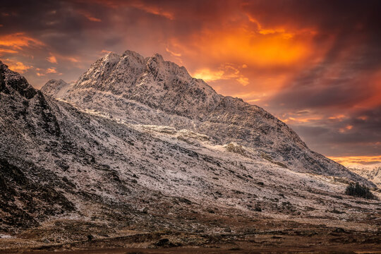 Tryfan mountain East Face Wales
