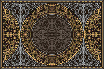 Decorative ornate retro design card