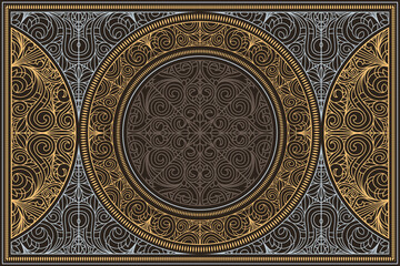 Decorative ornate retro design card