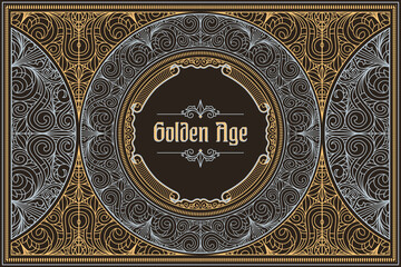 Vintage decorative ornate label design