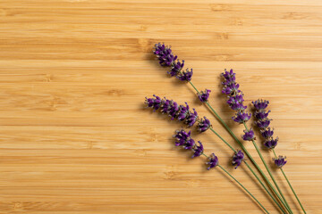 Lavender on a wooden background