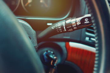 windscreen wiper lever of a modern SUV