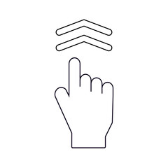 Fototapeta premium swipe up icon vector. Linear style sign for mobile concept and web design. swipe up symbol illustration. Text swipe up.EPS 10