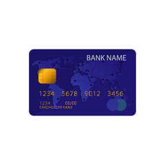 Bank card. REALISTIC BANK CARD WITH CHIP. finance concept. EPS 10