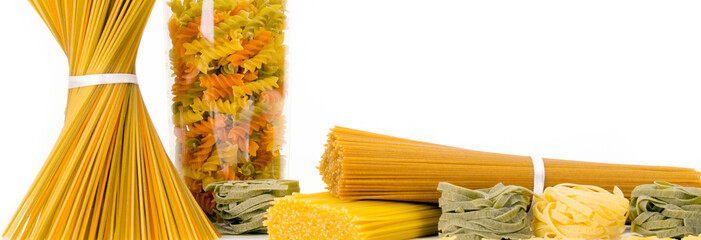 verschiedene Nudelarten