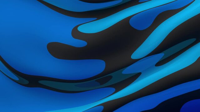 Abstract 3d render, blue background animation, motion design, 4k seamless looped video