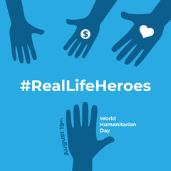 Vector Illustration Of World Humanitarian Day.