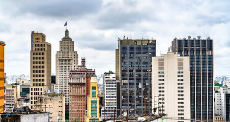 Fototapeta na wymiar Downtown San Paolo cityscape in Brazil, South America