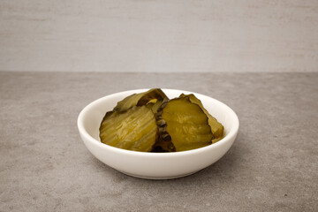 Pickle cucumber on white background