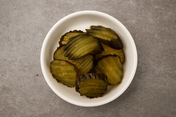 Pickle cucumber on white background