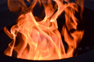 fire in the fireplace