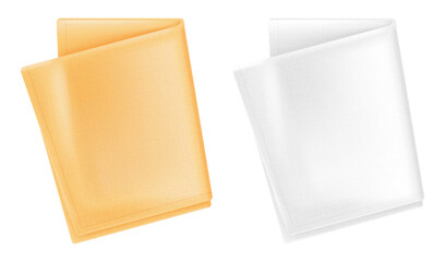 Linen napkin in two colors. Vector illustration.