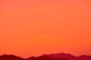Obraz premium Tropical hills under the colorful skies. Nature background.