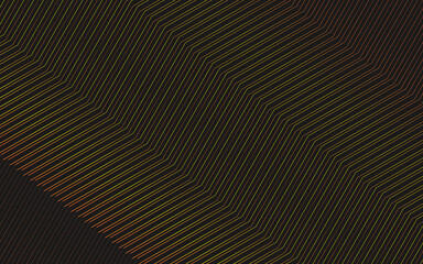 Stylish geometric background with golden lines and contours .Vector graphic black background.