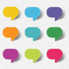 Speech Bubble set Isolated Transparent Background With Gradient Mesh, Vector Illustration