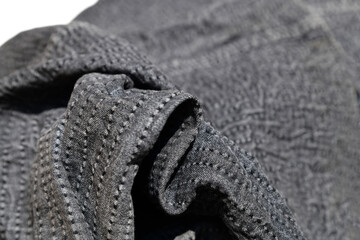 Obraz premium ステッチの入った黒っぽい布、イメージ素材