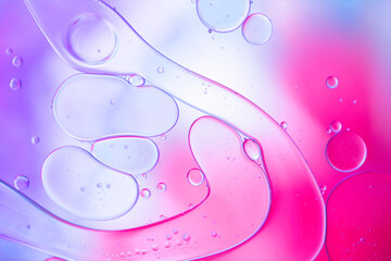 Abstract oil and water droplets, colourful fluid liquid bubble composition, modern art pattern background.