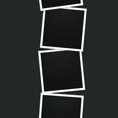 square photo frames on a bright background