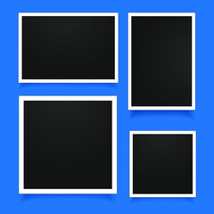 square photo frames on a bright background