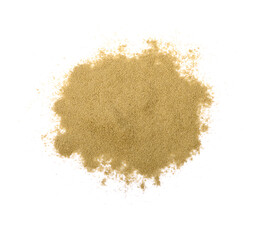 powder green tea isolated on white background