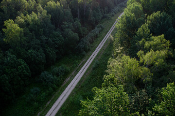 single road above the ground