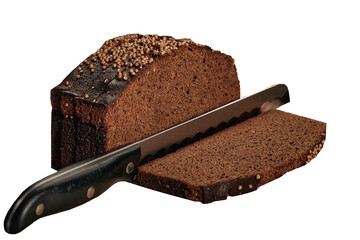 slices of coarse rye bread cut with a special long knife
