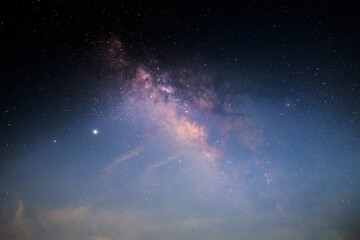 Obraz premium center of milky way on the dark sky / Close up to milky way