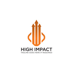 Up arrow logo design template