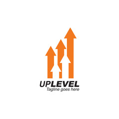 Up arrow logo design template