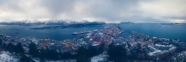 panoramic view of Ålesund Norway