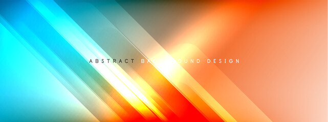 Motion concept neon shiny lines on liquid color gradients abstract backgrounds. Dynamic shadows and lights templates for text