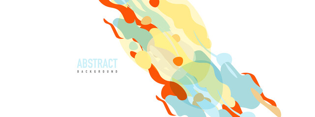 Trendy liquid style shapes abstract design, dynamic vector background for placards, brochures, posters, web landing pages, covers or banners