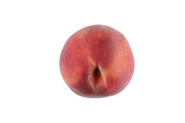 hairy peach on white isolated background