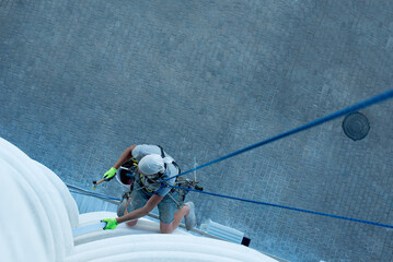 high-altitude climber. The profession of working at height.