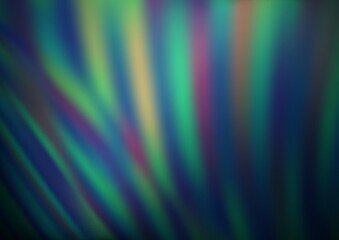 Dark Blue, Green vector blurred shine abstract template. A completely new color illustration in a bokeh style. The best blurred design for your business.