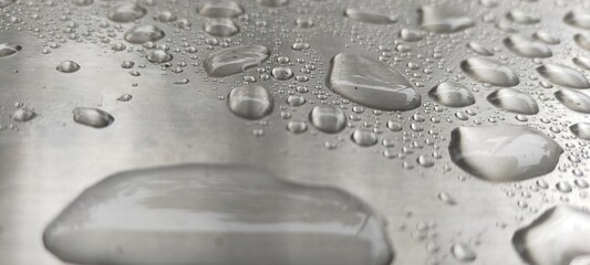 water drops on glass