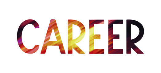 CAREER. Colorful isolated vector saying