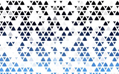 Light BLUE vector seamless template with crystals, triangles. Glitter abstract illustration with triangular shapes. Trendy design for wallpaper, fabric makers.