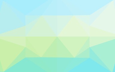 Obraz premium Light Blue, Yellow vector abstract polygonal cover. Shining illustration, which consist of triangles. The elegant pattern can be used as part of a brand book.