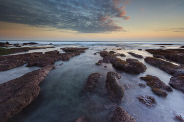 sunset on the beach