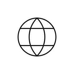 Fototapeta premium Go to web Icon in trendy flat style, Website globe icon. Connected to Internet symbol for your web site design, logo, app, UI.