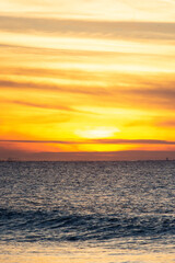 Sunset on a nice beach in Morocco