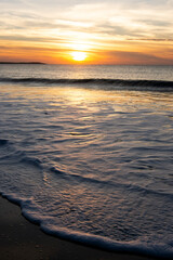 Sunset on a nice beach in Morocco