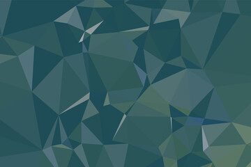 Fototapeta premium Abstract textured Dark Green polygonal background. low poly geometric consisting of triangles of different sizes and colors. use in design cover, presentation, business card or website.