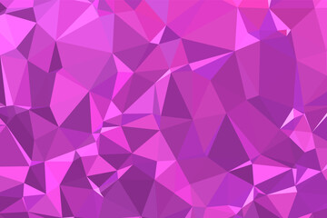 Abstract textured Pink polygonal background. low poly geometric consisting of triangles of different sizes and colors. use in design cover, presentation, business card or website.