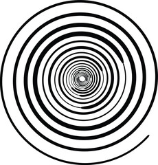 Lines in Circle Form . Spiral Vector Illustration .Technology round. Wave Logo . Design element . Abstract Geometric shape .