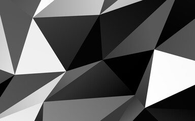 Obraz premium Light Silver, Gray vector polygon abstract background. Modern geometrical abstract illustration with gradient. Brand new style for your business design.