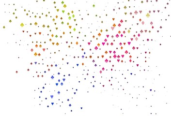 Light Multicolor, Rainbow vector cover with symbols of gamble.